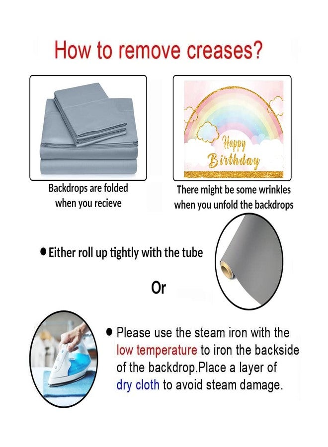 Theme My Party Rainbow Theme Birthday Party Supplies Rainbow Birthday Party Decoration Items with Rainbow Birthday Party Backdrop (6FT X 6FT) - Image 2